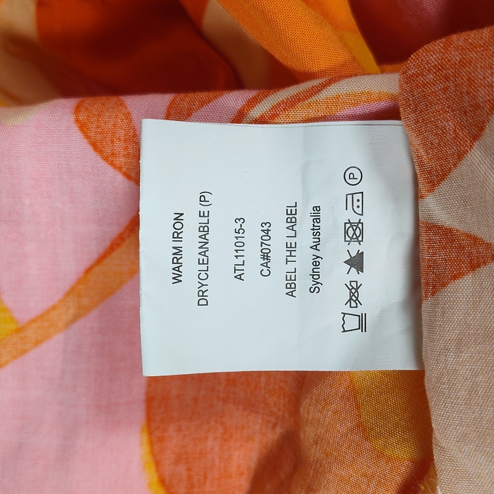 ATL Abel the Label sunset colorful tiered boho maxi dress S - Picture 13 of 13